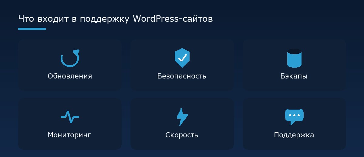 Что входит в поддержку WordPress-сайтов